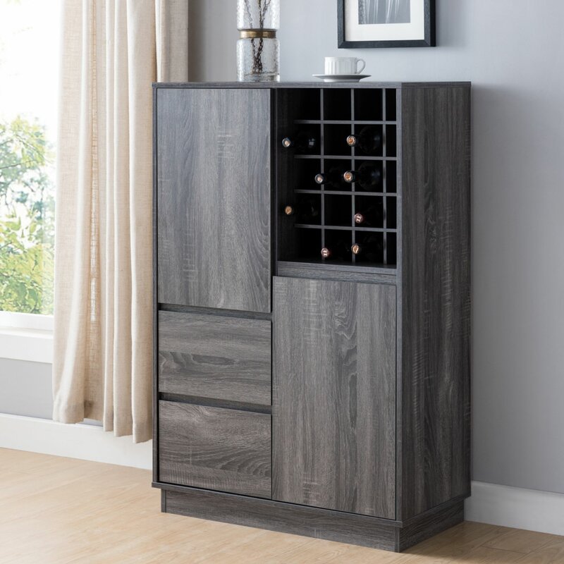 wooden wine cabinet